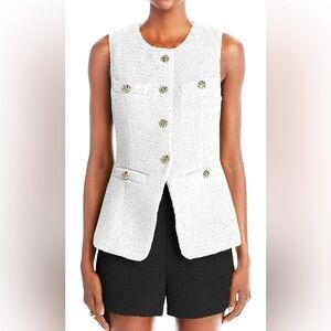 Mina Self Tweed Blazer Vest